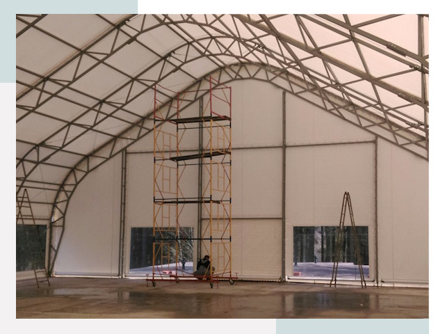 Шатровые ангары в Нефтеюганске