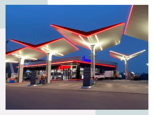 Навесы для АЗС в Нефтеюганске